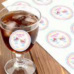 Personalized Mahjong Cocktail Pattern Waterproof Stickers with Name Gift Decor Mahjong Party Gift for Mahjong Lovers