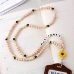 Gepersonaliseerde Pencil Apple Houten Beaded Badge Lanyard ID-kaarthouder met tekst terug naar school Waardering verjaardag Gift voor leraar
