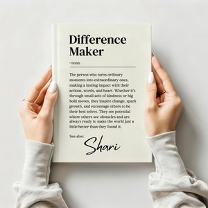 Personalised Difference Maker Multicolor Journal Notebook with Name Text and 100 Line Pages Appreciation Birthday Christmas Gift for Teacher Nurse