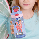 Personalized Vehicle Helmet Face Photo 16 oz Kid Water Bottle with Name Birthday Gift for Boys Girls