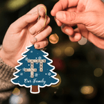 Personalizzato Albero di Natale Puzzle di parole crociate fiocco di neve Ornamento di Natale Home Tree Decor Regalo di Natale per la famiglia