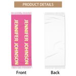 Personalisierte Schatten Name Multicolor Soft Warm Tassel Schal Jahrestag Winter Geburtstag Geschenk für Frauen Männer