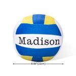 Personalised Volleyball Design Round Soft Cushion with Text Home Decor Birthday Match Day Gift for Volleyball Player Coach