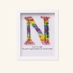 Rainbow Crayon Letter Frame Gift For Teachers