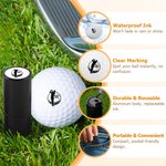 Personalised Funny Monogram Self-Inking Golf Ball Stamp with Metal Storage Box and Name or Initial Golf Accessory Birthday Gift for Golfers