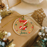 Personalised Christmas Sweets Cane Initial Acrylic Ornament Tree Decoration Christmas Gift for Family Friends