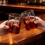 Cheers to Your Attitude - Personalized Middle Finger 12.5 oz Funny Whiskey Glass