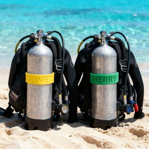 Personalized 3D Printing Multicolour Scuba Tank Name Tag Diving Accessories Birthday Gift for Scuba Divers Diving Lovers