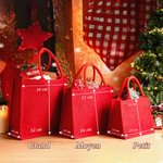 Sac Cabas en Jute Personnalisé avec Nom et Motif Bonhomme de Neige et Renne en Strass Brillant Cadeau de Noël pour Famille et Enfants