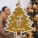 Personalizzato Albero di Natale Puzzle di parole crociate fiocco di neve Ornamento di Natale Home Tree Decor Regalo di Natale per la famiglia