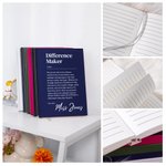 Personalised Difference Maker Multicolor Journal Notebook with Name Text and 100 Line Pages Appreciation Birthday Christmas Gift for Teacher Nurse