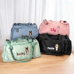 Personalised Embroidered Horse Face Name Waterproof Large Travel Duffle Bag with Shoe Compartment Equestrian Birthday Gift for Horse Lovers