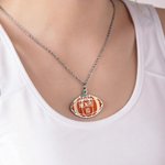Collana personalizzata di zucca con nome e numero Gioielli delicati Regalo per il Giorno del Ringraziamento per gli amanti del calcio