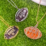 Collana personalizzata di zucca con nome e numero Gioielli delicati Regalo per il Giorno del Ringraziamento per gli amanti del calcio