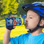 Personalized Vehicle Helmet Face Photo 16 oz Kid Water Bottle with Name Birthday Gift for Boys Girls