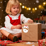 Personalised Cute Snowman Design Christmas Waterproof Stickers Labels with Name and Year Christmas Decor Party Favors for Family Kids