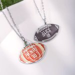 Collana personalizzata di zucca con nome e numero Gioielli delicati Regalo per il Giorno del Ringraziamento per gli amanti del calcio
