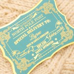Gepersonaliseerde Kerstman Vintage Post Stijl Noordpool Post Label met Naam Cadeau Decor Kerstfeest Favoriet voor Familie Vrienden