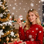 Personalised Cute Snowman Design Christmas Waterproof Stickers Labels with Name and Year Christmas Decor Party Favors for Family Kids