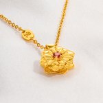 Gepersonaliseerde Fidget Spinner Geboorte Bloemen Ketting met Geboortesteen en Initialen Verjaardag Kerstcadeau voor Vrouwen Haar