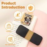 Personalised You Pawsed Here Cartoon Cat Dog PU Leather Magnetic Bookmark Clip with Name Daily Use Birthday Gift for Book Lovers Bookworms