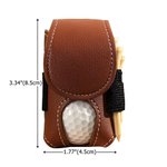 Personalized Multicolor PU Leather Monogrammed Golf Ball Tee Holder Bag with Initial and Name Sport Accessories Birthday Gift for Golf Players Lovers