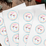 Personalized Mahjong Cocktail Pattern Waterproof Stickers with Name Gift Decor Mahjong Party Gift for Mahjong Lovers