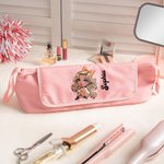 Personalised Cartoon Cheerleader Girl Portable Hair Heating Rod Storage Bag with Name Birthday Travel Accessories Gift for Women