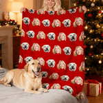 Personalized Funny Face Photo Multicolour Soft Throw Blanket Home Decor Christmas Birthday Gift for Family Friends Pet Lovers