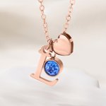 Collier avec pendentif en forme de coeur et pierres de naissance personnalisées Bijoux de Noël Cadeau d'anniversaire pour les femmes et les enfants