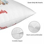 Personalisierte Hochlandkuh Familie Schneeflocke weichen Wurf Kissenbezug mit Namen Home Decor Weihnachtsgeschenk für Familie Hochland Kuh Liebhaber