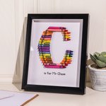 Rainbow Crayon Letter Frame Gift For Teachers