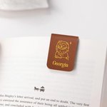 Gepersonaliseerde Handgetekend Stijl Sterrenbeeld PU Leer Magnetische Bladwijzer met Naam Schoolbenodigdheden Verjaardag Cadeau voor Boekenliefhebbers