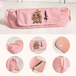 Personalised Cartoon Cheerleader Girl Portable Hair Heating Rod Storage Bag with Name Birthday Travel Accessories Gift for Women