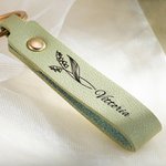 Portachiavi in pelle PU personalizzato con nome inciso festa di nozze regalo di compleanno per lei