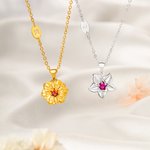 Gepersonaliseerde Fidget Spinner Geboorte Bloemen Ketting met Geboortesteen en Initialen Verjaardag Kerstcadeau voor Vrouwen Haar