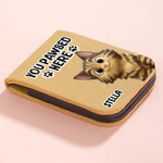 Personalised You Pawsed Here Cartoon Cat Dog PU Leather Magnetic Bookmark Clip with Name Daily Use Birthday Gift for Book Lovers Bookworms