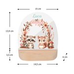 Veilleuse LED Acrylique Personnalisée avec Nom et Motif d'Animal Décoration Lumière Monochromatique ou Trois Couleurs Cadeau Anniversaire pour Enfant