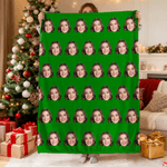 Personalized Funny Face Photo Multicolour Soft Throw Blanket Home Decor Christmas Birthday Gift for Family Friends Pet Lovers