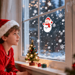 Personalised Cute Snowman Design Christmas Waterproof Stickers Labels with Name and Year Christmas Decor Party Favors for Family Kids