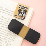 Personalised You Pawsed Here Cartoon Cat Dog PU Leather Magnetic Bookmark Clip with Name Daily Use Birthday Gift for Book Lovers Bookworms