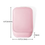 Personalised Cartoon Ballet Girl PU Leather Jewellery Box with Name and LED Three-Color Makeup Mirror Travel Essential Birthday Gift for Her