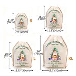 Personalised Cute Santa Claus Snowman Animal Drawstring Gift Bag with Name Christmas Gift for Family Kids