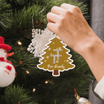 Personalizzato Albero di Natale Puzzle di parole crociate fiocco di neve Ornamento di Natale Home Tree Decor Regalo di Natale per la famiglia