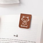 Gepersonaliseerde Schattige Konijn Beer Magnetische Lederen Bladwijzer Clip met Naam voor School Verjaardag Lezen Cadeau voor Boekenliefhebbers