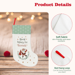 Personalized Watercolour Santa Claus Reindeer Nutcracker Christmas Stocking with Name Home Decor Christmas Gift for Kids Family Friends