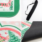 Personalized Chinoiserie Pine Cottage Print Mahjong Mat with Monogram Game Accessory Christmas Birthday Gift for Mahjong Lovers