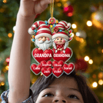 Personalized Fairy Lights Christmas Elf Heart Ornament with Nickname and 1-20 Names Home Tree Decor Christmas Gift for Family