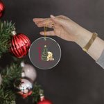 Personalized Classic Winnie the Pooh Ornament with Name and Year 1st Christmas Home Decor Baby Shower Gift for Newborns Baby