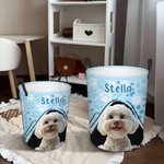 Cesto portabiancheria pieghevole personalizzato con zampette 3D e nome grande capacità regalo per amanti di cani